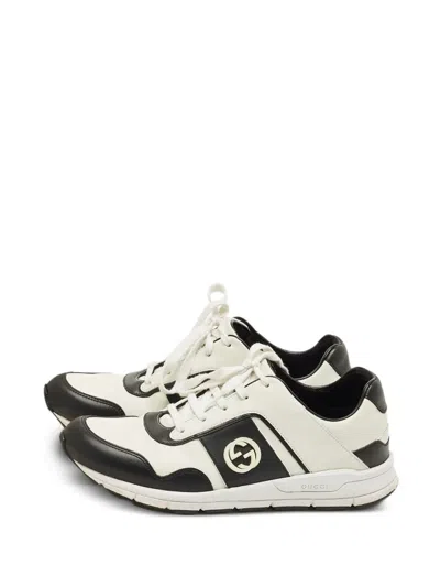 Pre-owned Gucci Interlocking G Sneakers In White