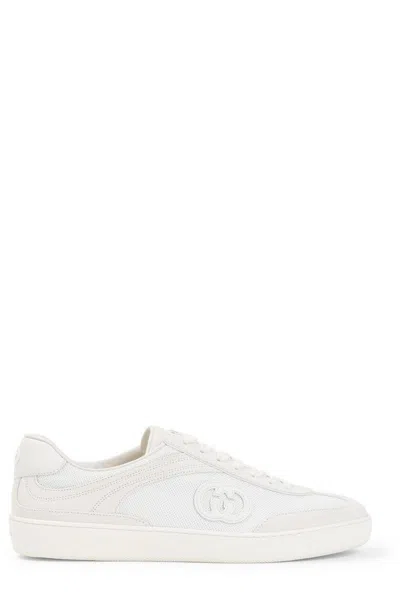 Gucci Interlocking G Low-top Sneakers In White