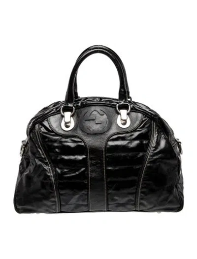Pre-owned Gucci Interlocking G Snow Glam Medium In Black