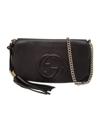 Pre-owned Gucci Interlocking G Soho Medium In Black