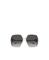 Gucci Interlocking-g Square-frame Sunglasses In Black