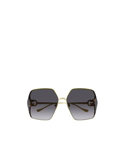 Gucci Interlocking-g Square-frame Sunglasses In Black