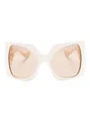 Gucci Interlocking G Square-frame Sunglasses In Neutrals