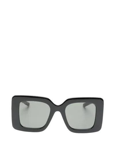 Gucci Interlocking G Square-frame Sunglasses In Black