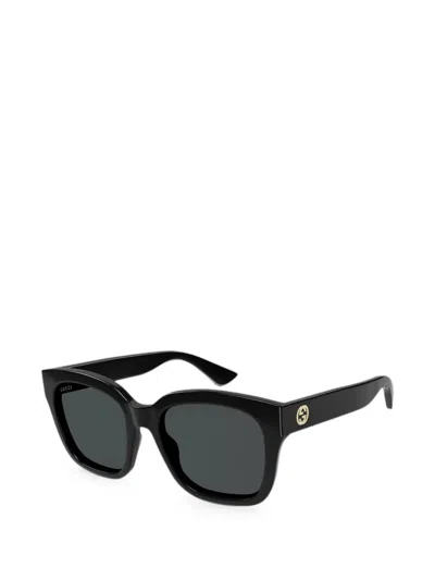 Gucci Interlocking G Square-frame Sunglasses In Black