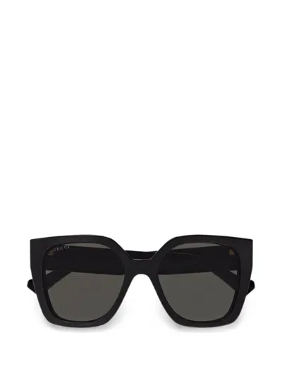 Gucci Interlocking G Square-frame Sunglasses In Black