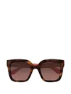 Gucci Interlocking G Square-frame Sunglasses In Multi