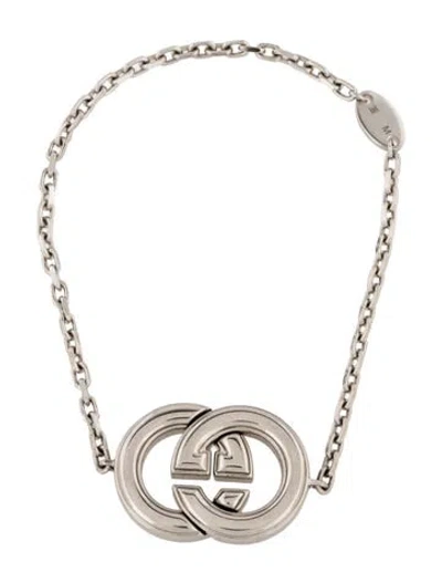 Pre-owned Gucci Interlocking G Station Bracelet, 6.75" In Multicolor