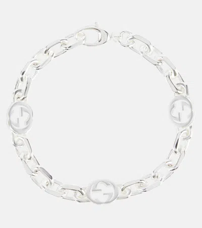 Gucci Interlocking G Sterling Silver Bracelet