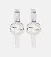 GUCCI INTERLOCKING G STERLING SILVER HOOP EARRINGS