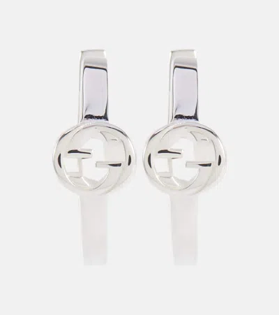 Gucci Interlocking G Sterling Silver Hoop Earrings