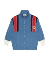 Gucci Interlocking G Stripe-detail Jacket In Blue