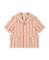 Gucci Interlocking G Stripe-print Shirt In Pink