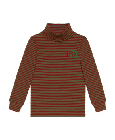 Gucci Interlocking G Striped Jumper In Green