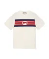 Gucci White Interlocking G Stripe T-shirt In White