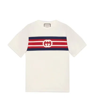 GUCCI INTERLOCKING G STRIPED T-SHIRT
