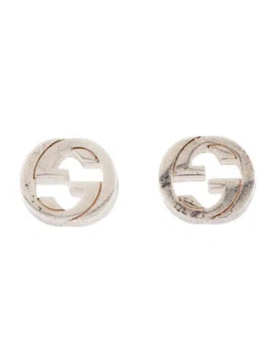 Pre-owned Gucci Interlocking G Stud Earrings In Multi