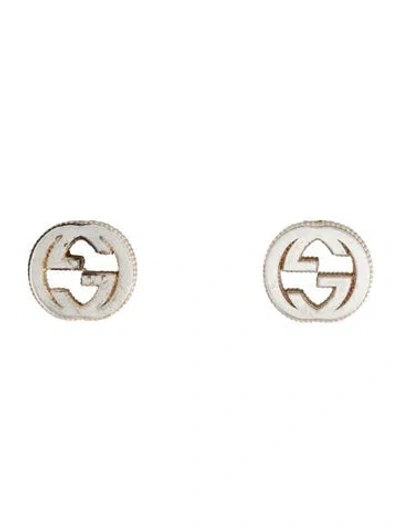 Pre-owned Gucci Interlocking G Stud Earrings In Multi