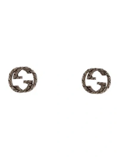 Pre-owned Gucci Interlocking G Stud Earrings In Multi