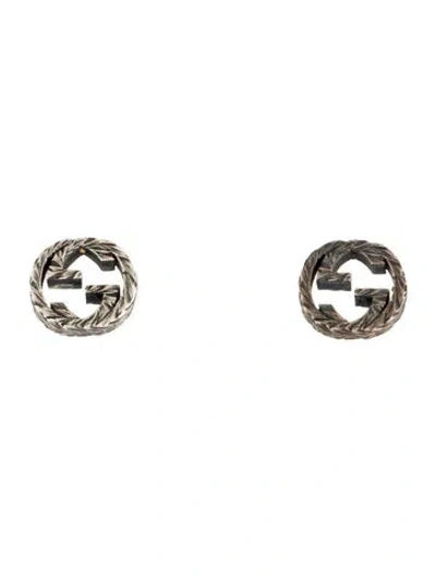 Pre-owned Gucci Interlocking G Stud Earrings In Multi