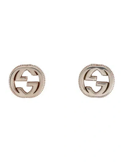 Pre-owned Gucci Interlocking G Stud Earrings In Multi