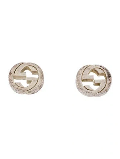 Pre-owned Gucci Interlocking G Stud Earrings In Multi