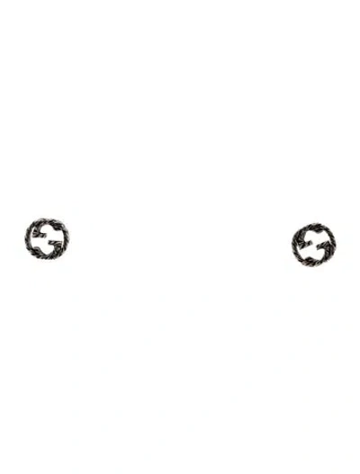 Pre-owned Gucci Interlocking G Stud Earrings In Multi