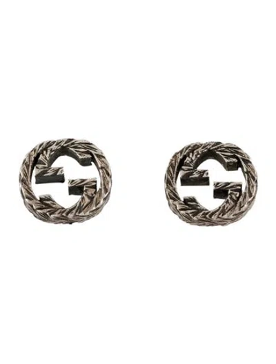 Pre-owned Gucci Interlocking G Stud Earrings In Multi