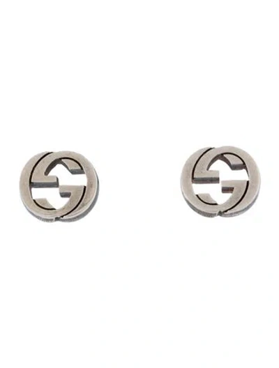 Pre-owned Gucci Interlocking G Stud Earrings In Multi