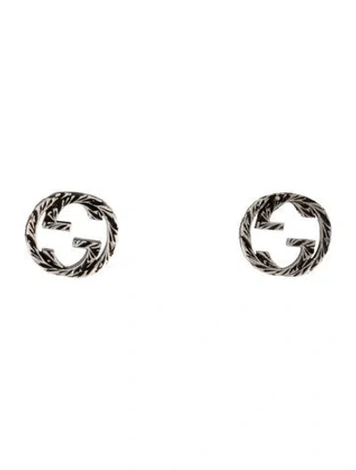 Pre-owned Gucci Interlocking G Stud Earrings In Multicolor