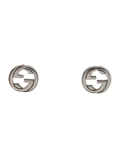 Pre-owned Gucci Interlocking G Stud Earrings In Multicolor