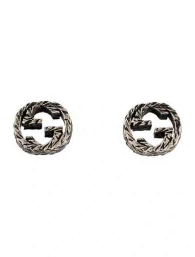 Pre-owned Gucci Interlocking G Stud Earrings In Multicolor
