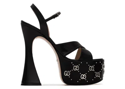 Pre-owned Gucci Interlocking G Studs Sandals (women's) Sneakers In Black
