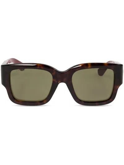 Gucci Interlocking G Square-frame Sunglasses In Multicolour