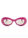 Gucci Interlocking G Sunglasses In 粉色