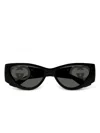 Gucci Geometric Frame Sunglasses In Black