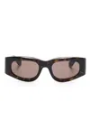 Gucci Rectangular Frame Sunglasses In Purple