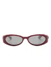 Gucci Interlocking G Sunglasses In Red