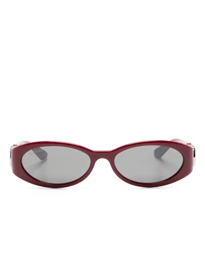 Gucci Interlocking G Sunglasses In Red