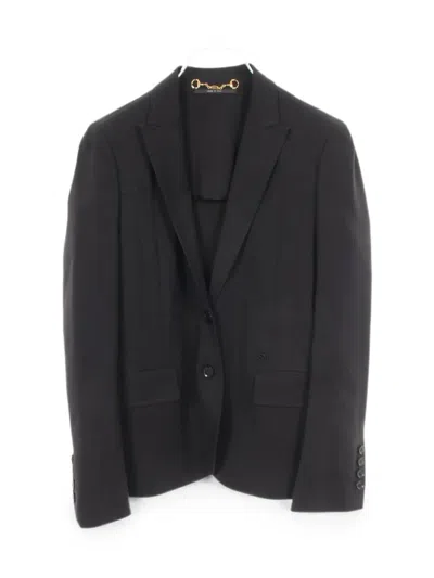 Pre-owned Gucci Interlocking G Tailored Jacket In Black