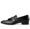Gucci Black Loafers With Interlocking G And Tassels In Smooth Leather Man In Black