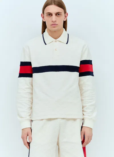 Gucci Gg Terry-cloth Polo Shirt In Cream