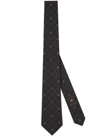 Gucci Interlocking G Tie In Blue