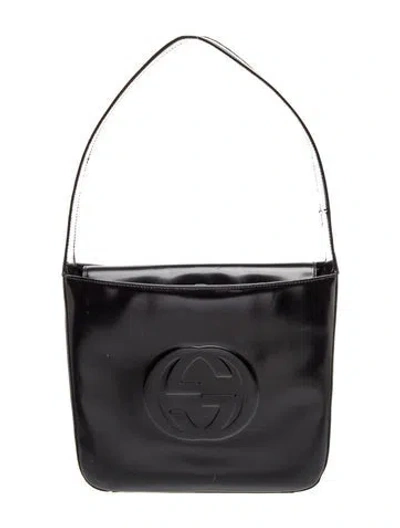 Pre-owned Gucci Interlocking G Top Handle Bag In Black