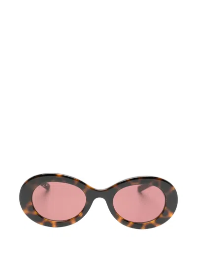 Gucci Interlocking G Tortoise-shell Sunglasses In Brown