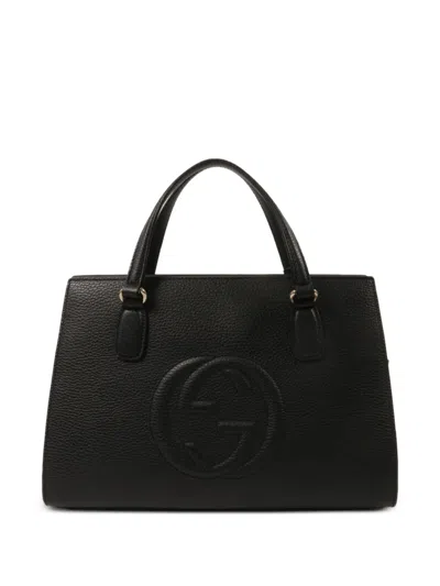 Pre-owned Gucci Interlocking G Tote Bag In Black
