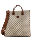 Gucci Interlocking G Tote Gg Coated Canvas Vertical (authentic Pre-loved)