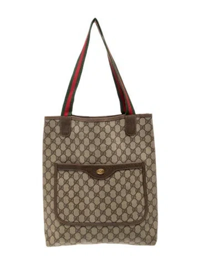 Pre-owned Gucci Interlocking G Tote In Neutral