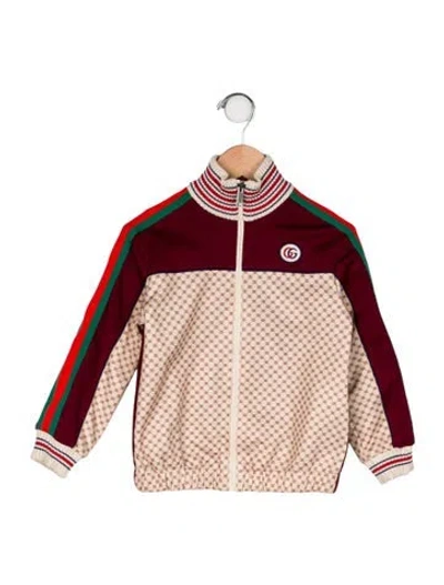 Pre-owned Gucci Babies' Interlocking G Track Jacket In Burgundy