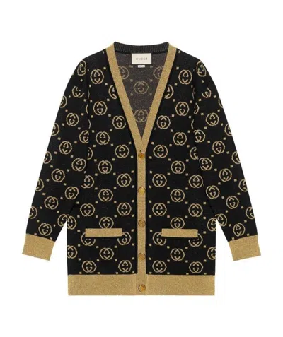 Gucci Oversized Gg V-neck Cardigan